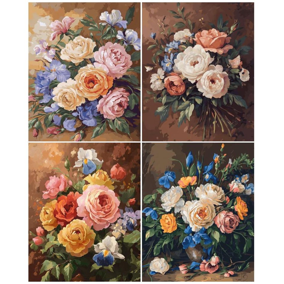 Art Craft Ideas For Adults - CHENISTORYフラワー5Dダイヤモンドペインティングキット 大人向けユニークなギフトDIYアイデア フラワーダイヤモンドアート ウォールデコレーションDIYクラフト