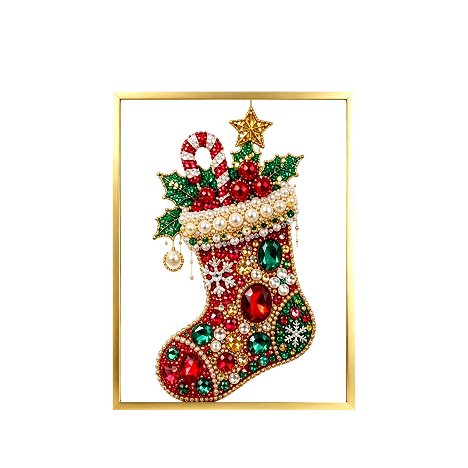 Art Craft Picture - クリスマスDIYダイヤモンドペインティングキット 大人と子供向け ジェムクリスタルアート絵 サンタ トナカイ クリスマスツリー