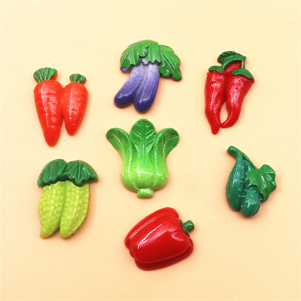 Art And Craft Vegetable - 10 個かわいいシミュレーションさまざまな野菜ミニチュア食品アート樹脂売春カボションアクセサリー DIY クラフト装飾