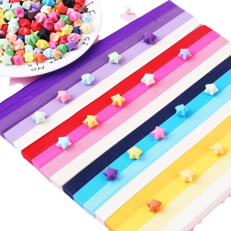 Art Craft Halloween - 540 枚スター折り紙紙詰め合わせカラフルなスター両面ラッキー折り紙スター紙 DIY 芸術装飾折りたたみ工芸品