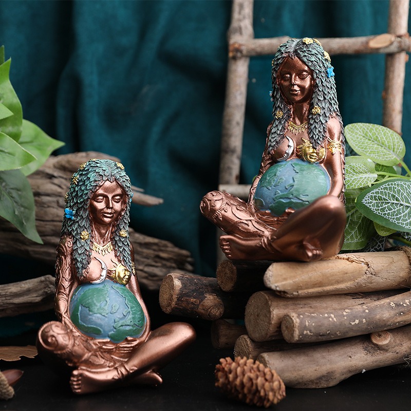 Art Craft Mother'S Day - 母の日の心の母の像、樹脂の工芸品、アートの女神の贈り物の装飾、1個