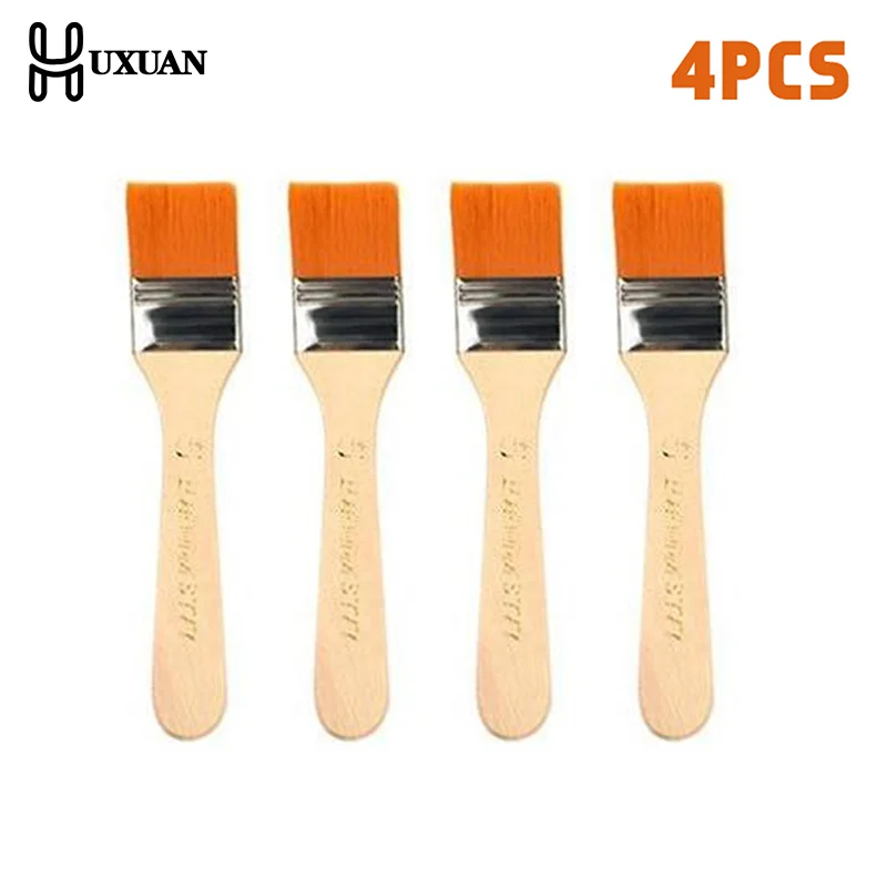 Watercolor Brush Pen - 4 ピース/セットヘアペイントブラシアクリルペイントナイロンオイルペイントブラシ水彩ペイント描画画材木製ハンドル