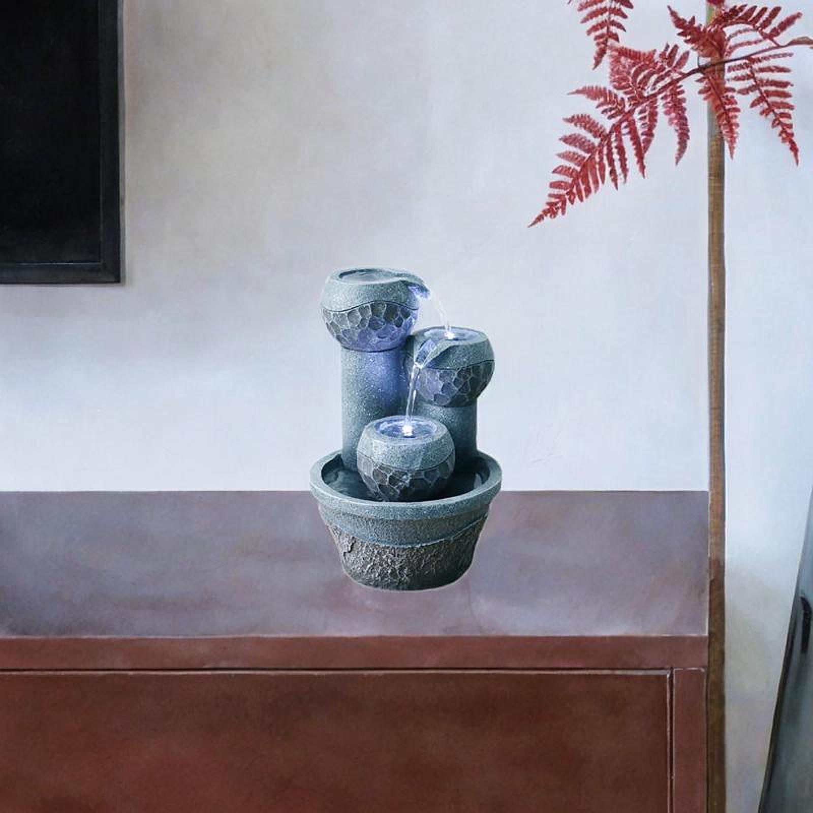 Art Craft Hotel - 小さな卓上噴水 室内装飾工芸品 段々になった収集価値のある素朴な水景 デスク リビングルーム ホテル