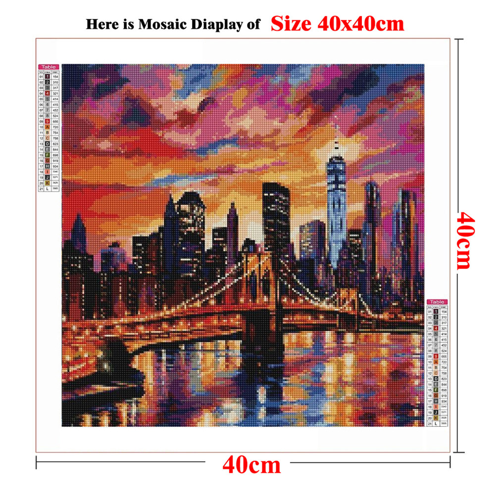 ダイヤモンドペインティングアート ニューヨークシティスカイラ - Art And Craft New York のレビューと価格