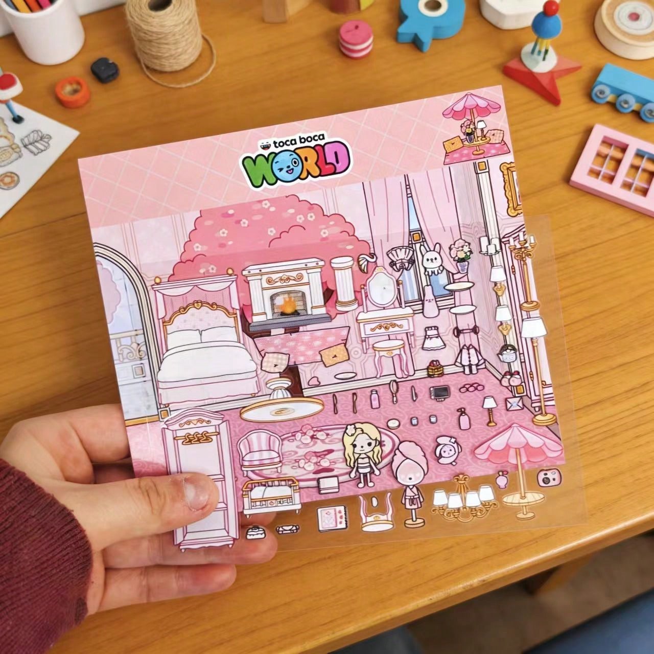 ピンクの桜の木ホテルの部屋DIYキッズクラフトステッカーキッ - Art Craft Hotel のレビューと価格