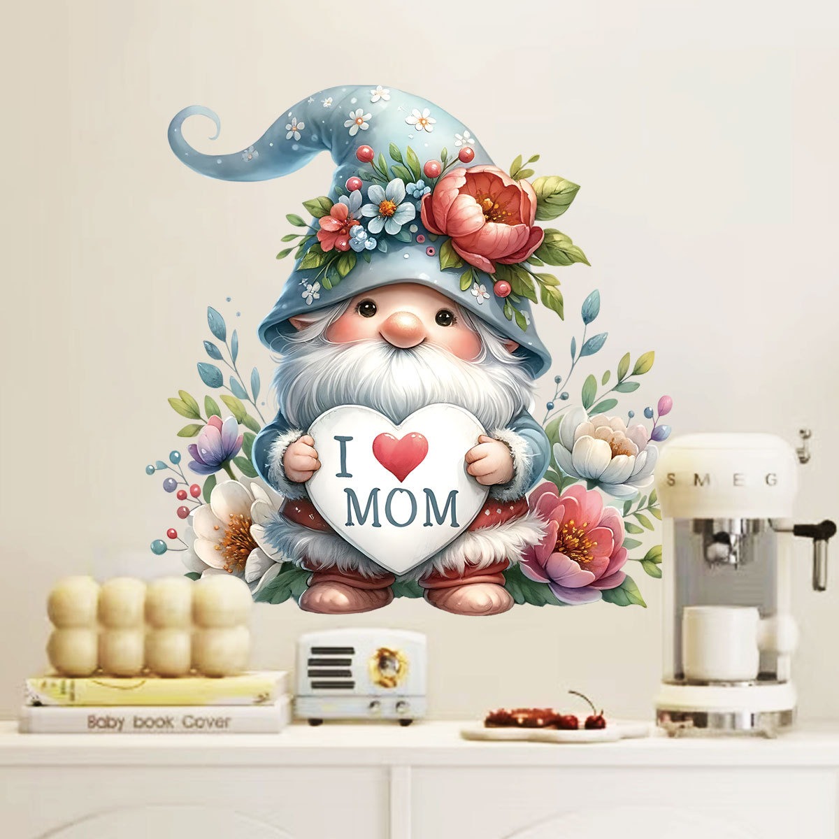 母の日ウォールステッカーかわいいノームラブバルーンデカール家 - Art Craft Mother'S Day のレビューと価格