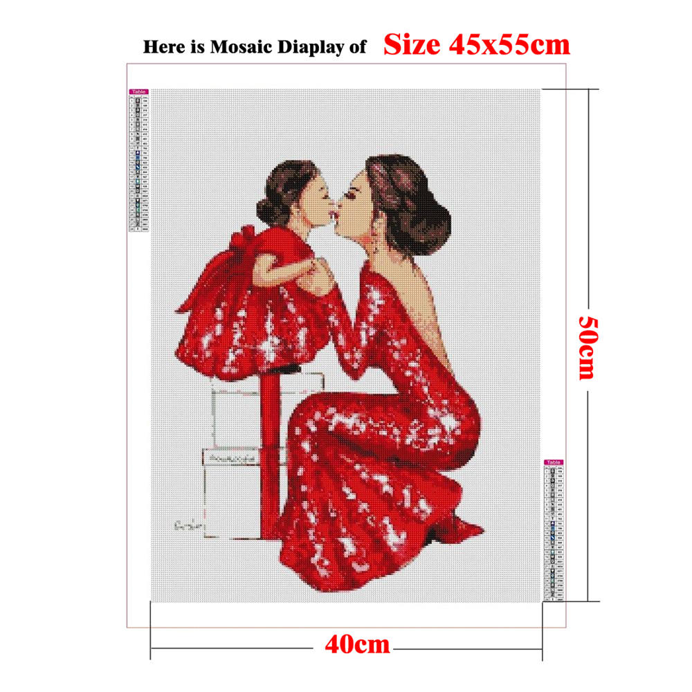 5D DIYダイヤモンドペインティングキット,母と娘のアート - Art Craft Mother'S Day のレビューと価格