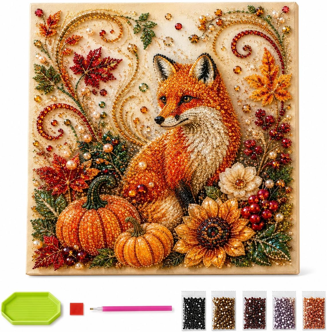 秋のダイヤモンドパールペイントキット、秋のパールアートキット - Art Craft Kits For Adults のレビューと価格