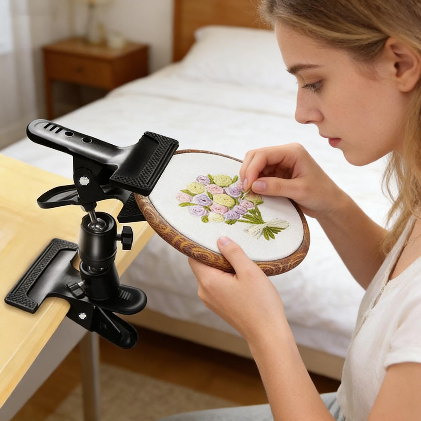 刺繍ホルダー ヘビーデューティー 調整可能 ポータブルクラン - Art Craft Table のレビューと価格