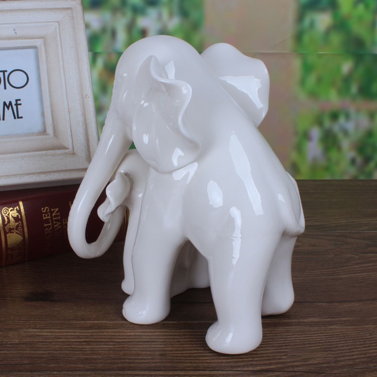 タッチングホワイトヒスイ磁器象母と息子の彫刻セラミッククラフ - Art Craft Mother'S Day のレビューと価格