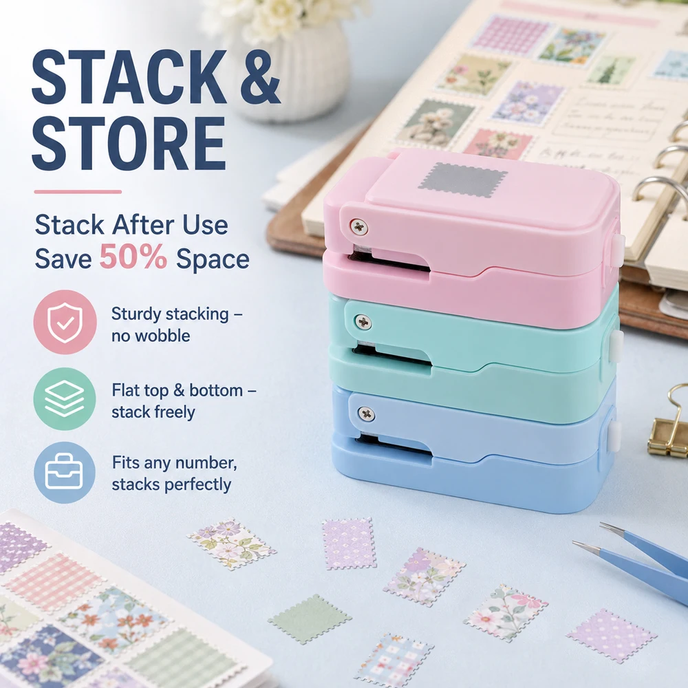 ポータブルスタッカブルスタンプボーダーパンチャー カラフルな - Art Craft Journal のレビューと価格