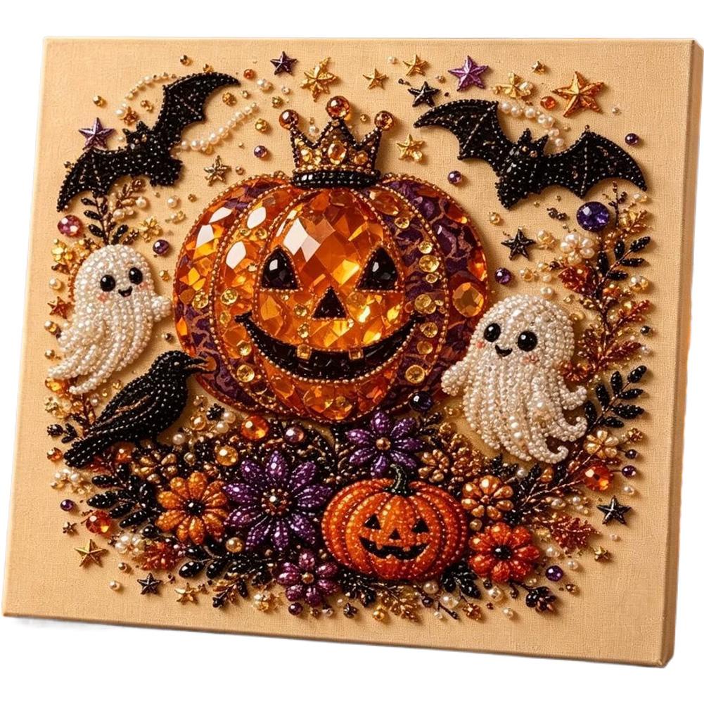 ハロウィンゴースト＆パンプキン3DパールアートDIYキット  - Art Craft Halloween のレビューと価格