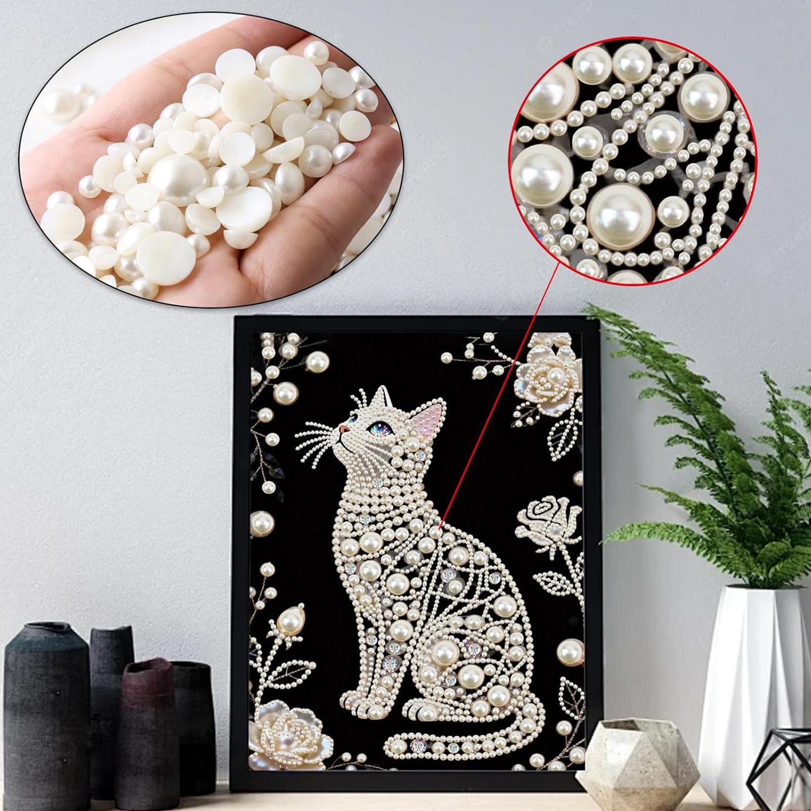 猫型パールペイントキット DIYビーズフレームレス手作りクラ - Art Craft Mother'S Day のレビューと価格