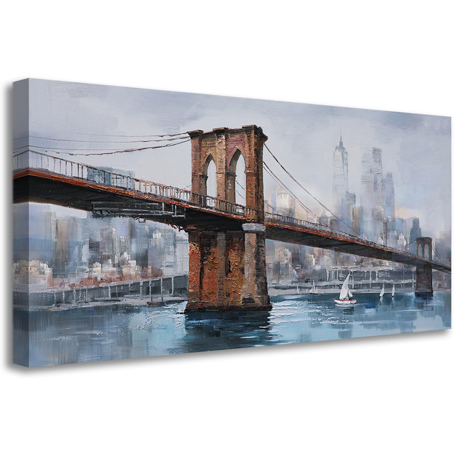 ブルックリンブリッジウォールアートダイヤモンド絵画都市風景抽 - Art And Craft New York のレビューと価格