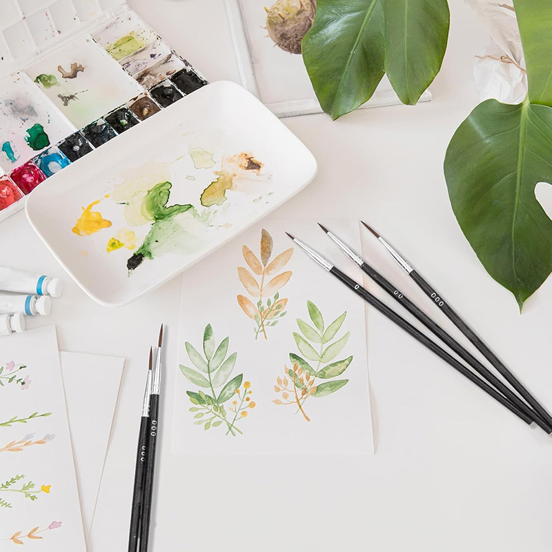 30本入り極細ディテールペイントブラシセット、3サイズのミニ - Watercolor Brush Pen のレビューと価格