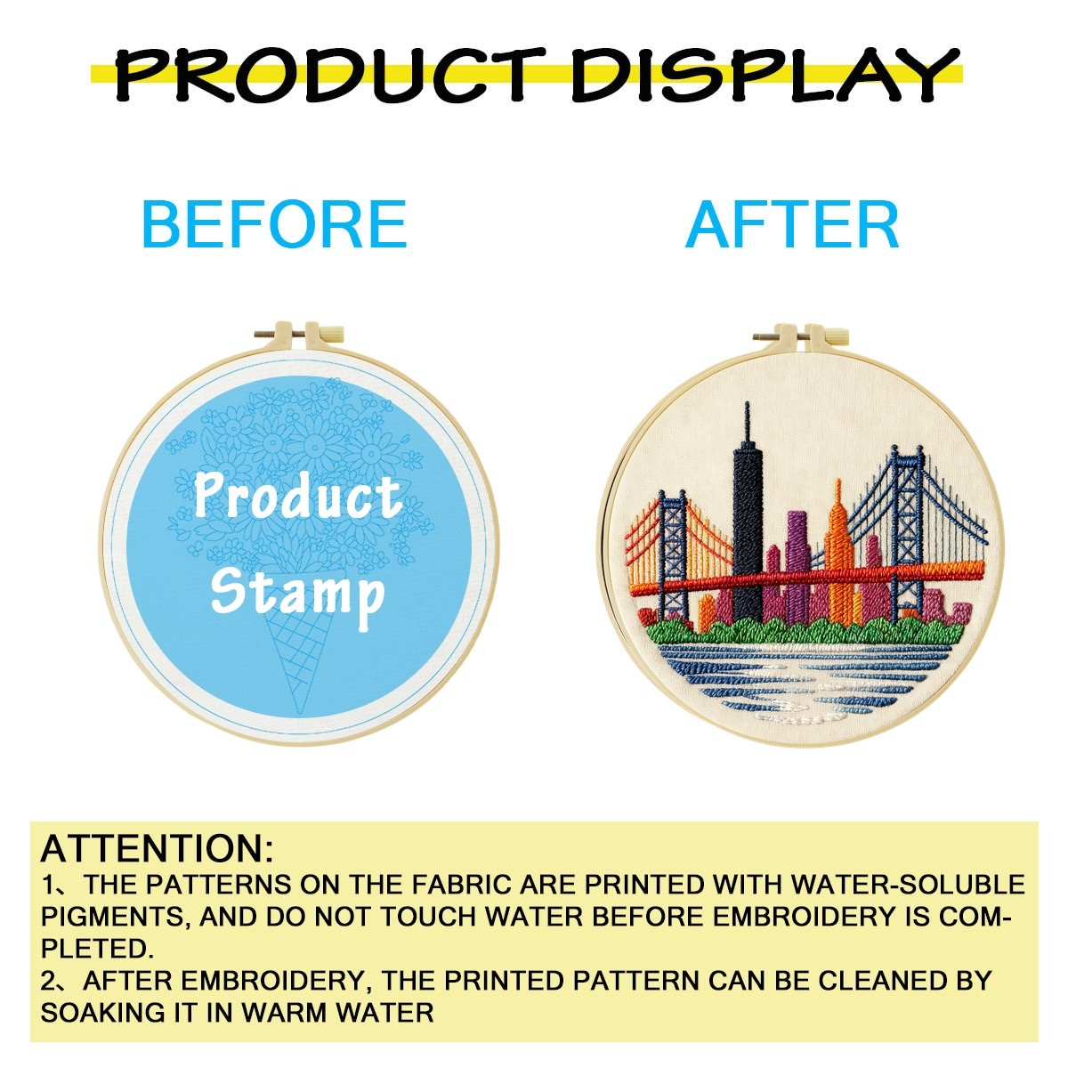 ニューヨークスカイライン 1 個 Diy 刺繍材料キット初心 - Art And Craft New York のレビューと価格