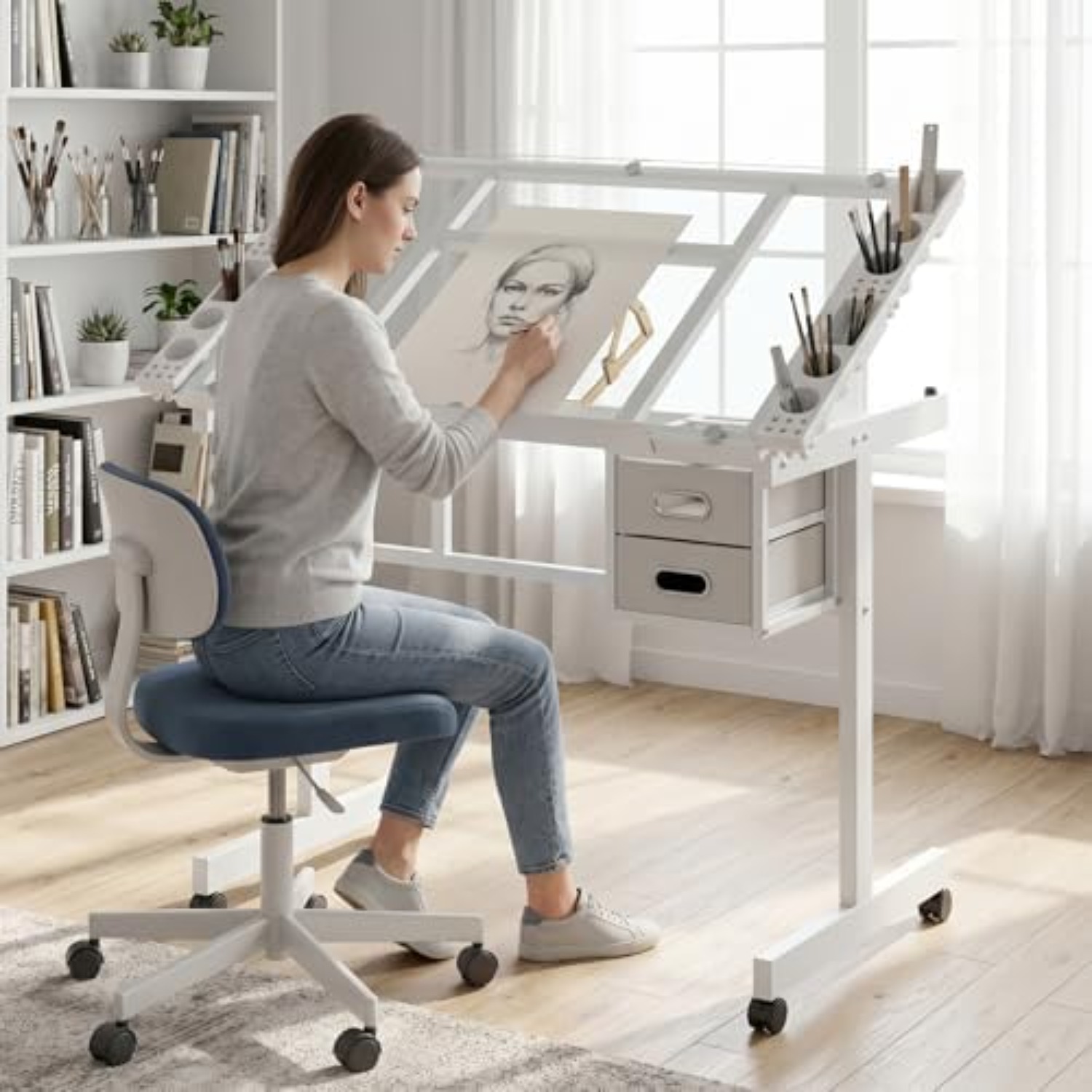 ローリング製図テーブルデスク、絵画テーブル、アートクラフトデ - Art Craft Table のレビューと価格