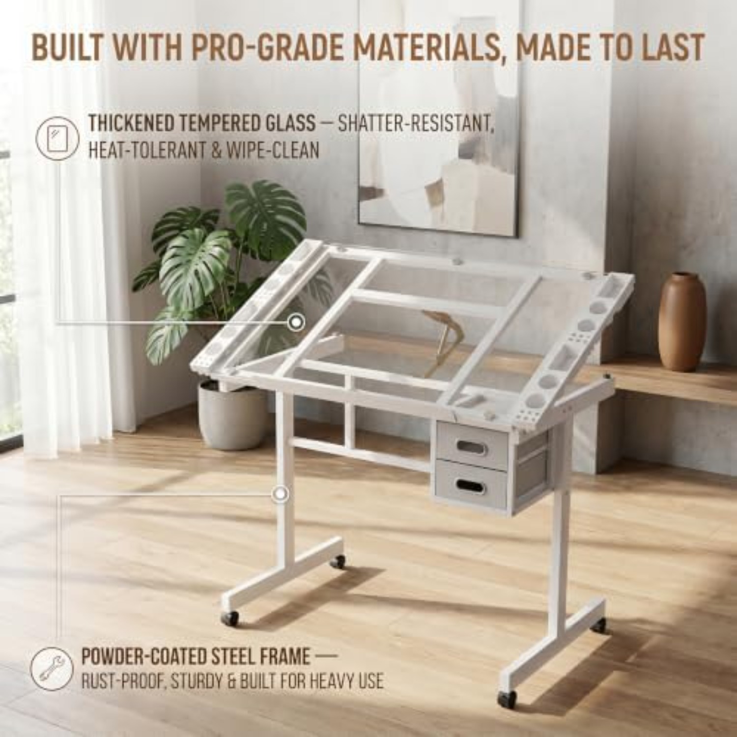 ローリング製図テーブルデスク、絵画テーブル、アートクラフトデ - Art Craft Table のレビューと価格