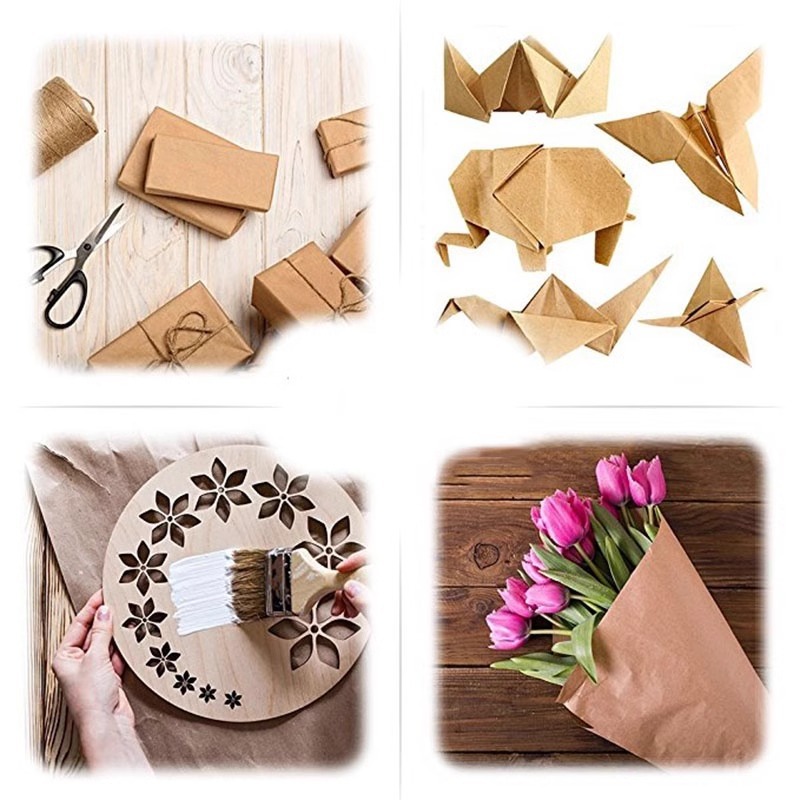 茶色のクラフト紙 ギフト包装、梱包ロール、引っ越し、美術工芸 - Wallpaper Art And Craft のレビューと価格