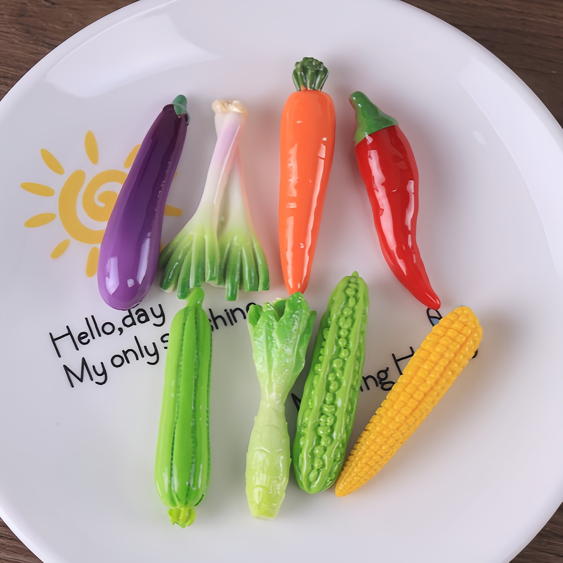 10個入り人工野菜フラットバック樹脂カボションミニチュアフー - Art And Craft Vegetable のレビューと価格