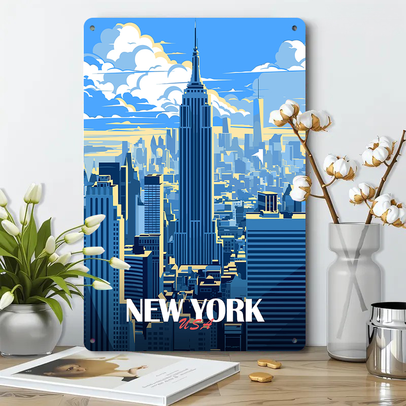 ニューヨークシティのスカイラインメタルウォールアート、モダン - Art And Craft New York のレビューと価格