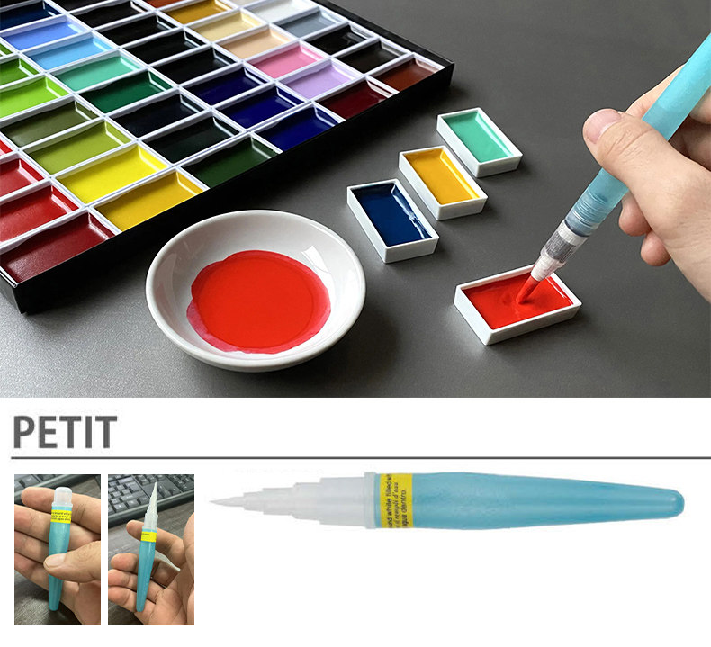 日本製クレタケ万年筆水彩ブラシ、水貯蔵ブラシアートペイント、 - Watercolor Brush Pen のレビューと価格
