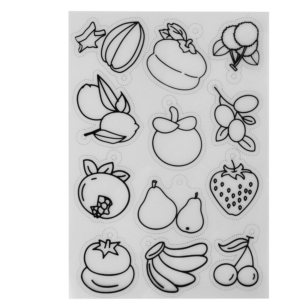 8 個の果物野菜パターン熱収縮シート着色可能なシート BOP - Art And Craft Vegetable のレビューと価格