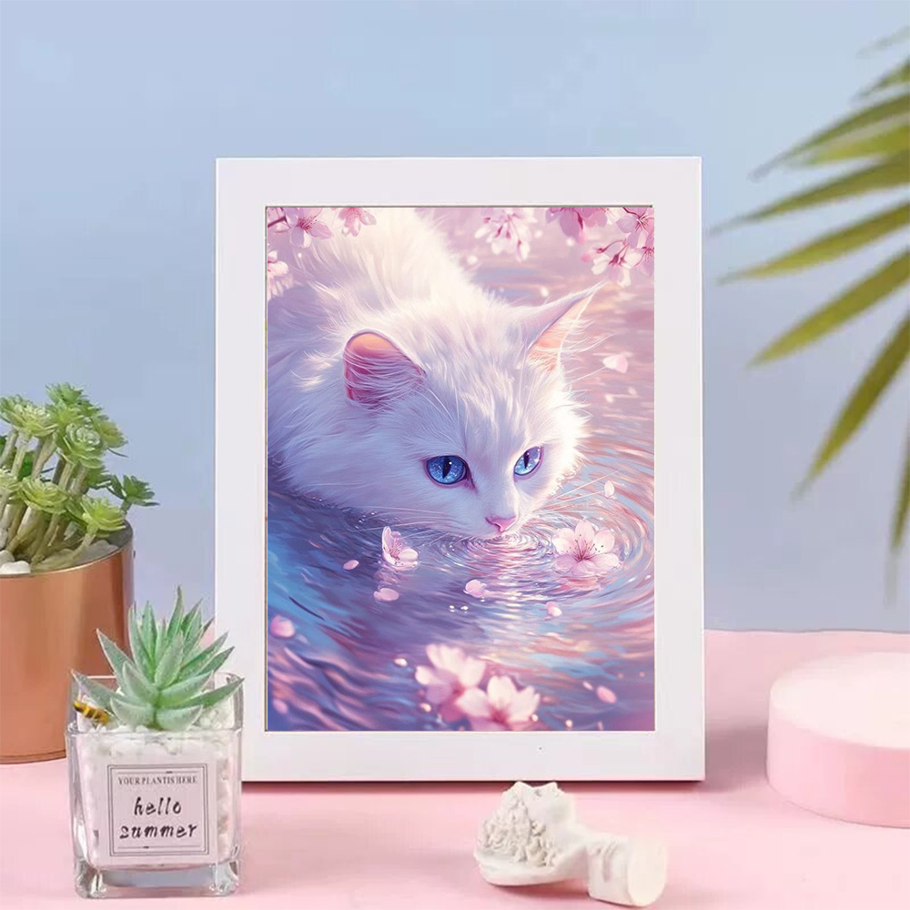 5Dダイヤモンドペインティング 猫好きへのギフト DIYフル - Wallpaper Art And Craft のレビューと価格