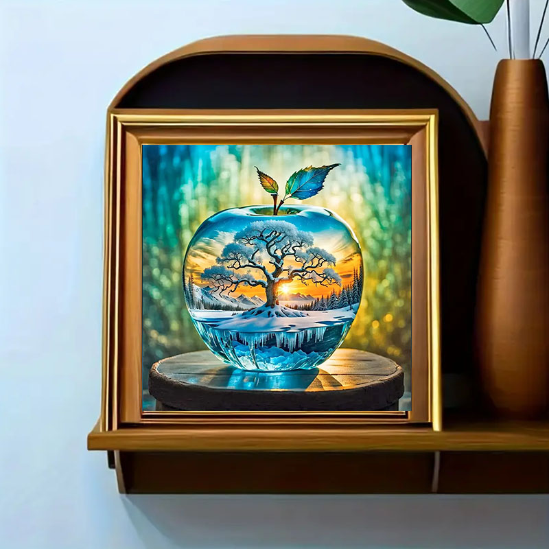 アップル柄ダイヤモンドペインティングセット、DIY大人用フル - Art Craft Kits For Adults のレビューと価格