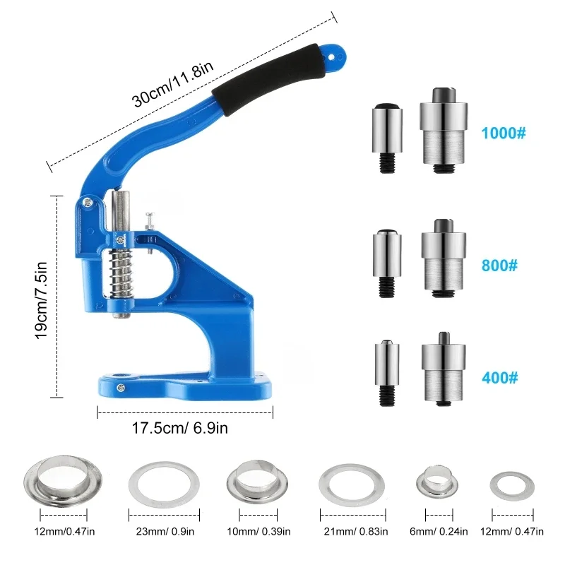 手押しアイレットマシン,手縫い,3ダイ,6mm, 10mm, - Art Craft Description のレビューと価格