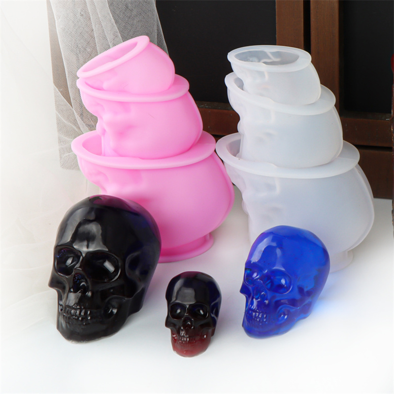白とピンクのスカルキャンドルモールド DIY エポキシスカル - Art Craft Halloween のレビューと価格