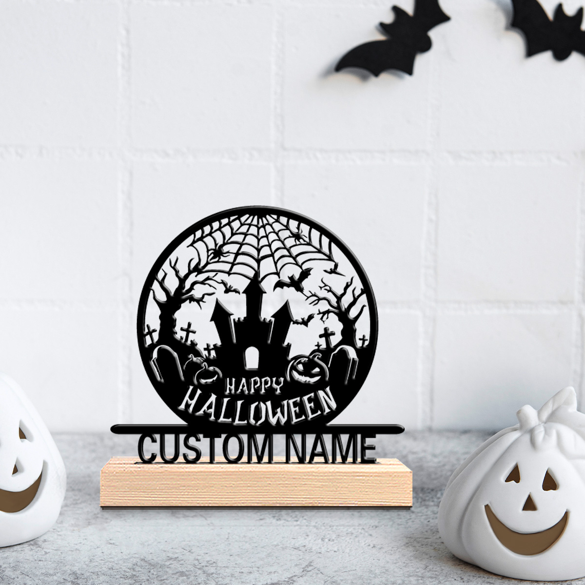 1pc ハロウィンダークキャッスルパーソナライズされたテキス - Art Craft Table のレビューと価格