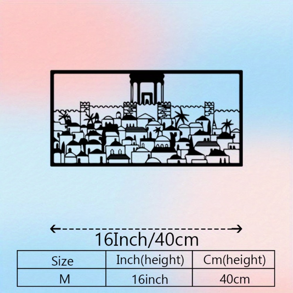 CIFBUY 金属製ウォールアート エルサレム壁画像 ユダヤ - Art & Craft Of Problem Solving のレビューと価格